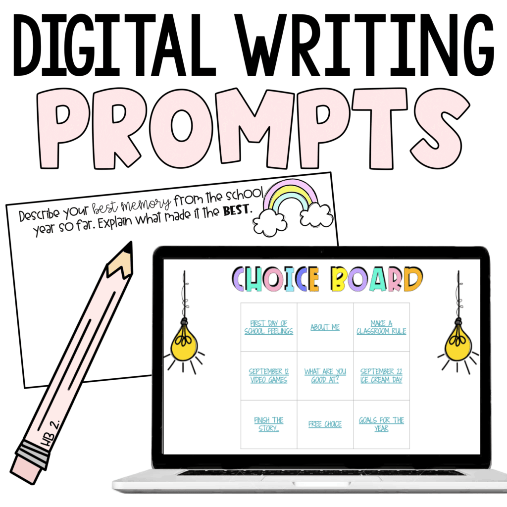 digital writing prompts for distance learning