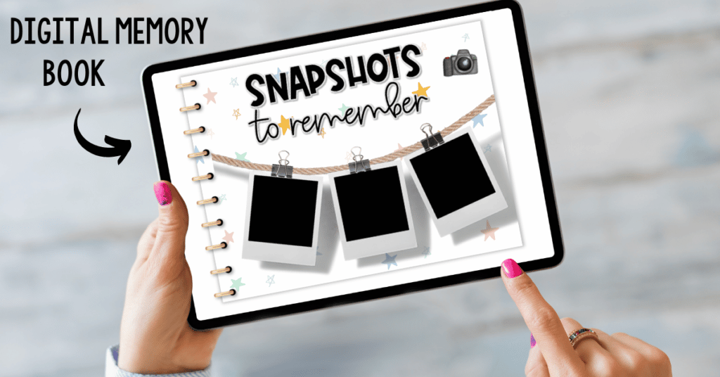end of year memory book for students snapshots to remember slide