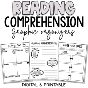 reading comprehension graphic organizers for read aloud