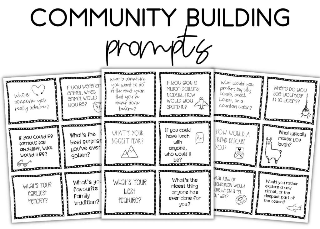 community building ice breaker question prompts free