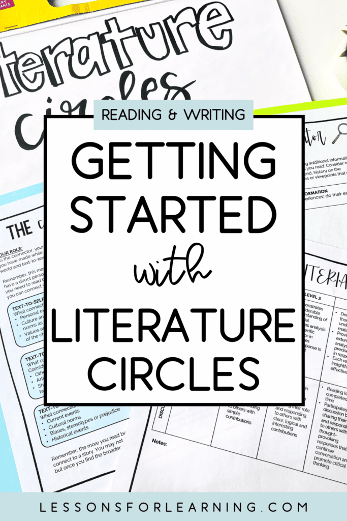 getting started with literature circles