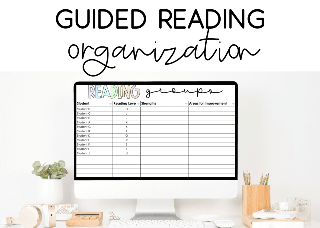 guided reading organization free