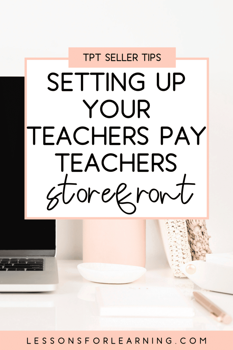 setting up your teachers pay teachers storefront