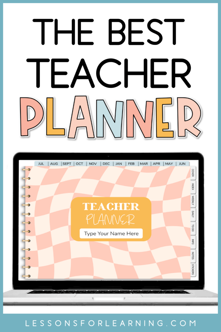 the best digital teacher planner pin image