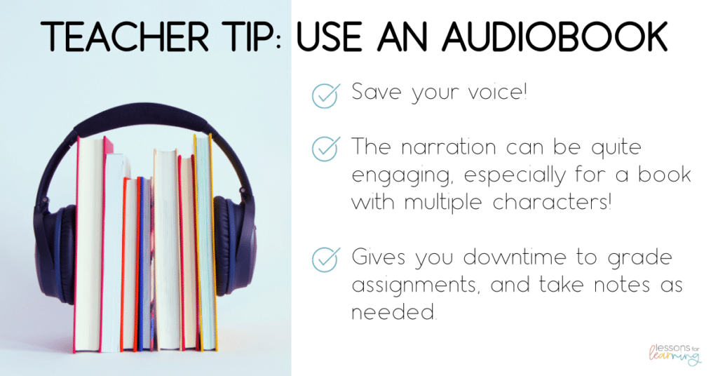 teacher tip use an audiobook