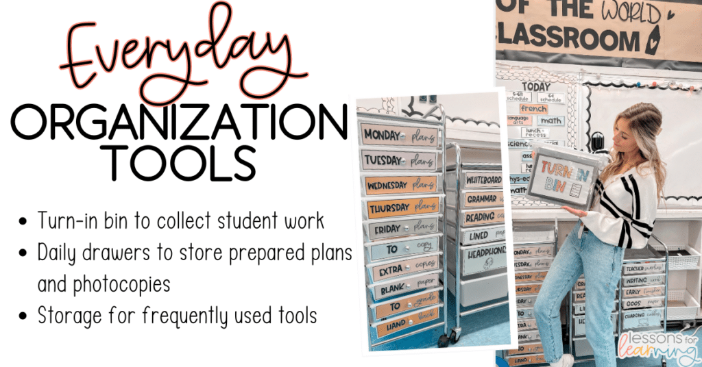 Classroom Set Up Tips for Back to School classroom organization tools