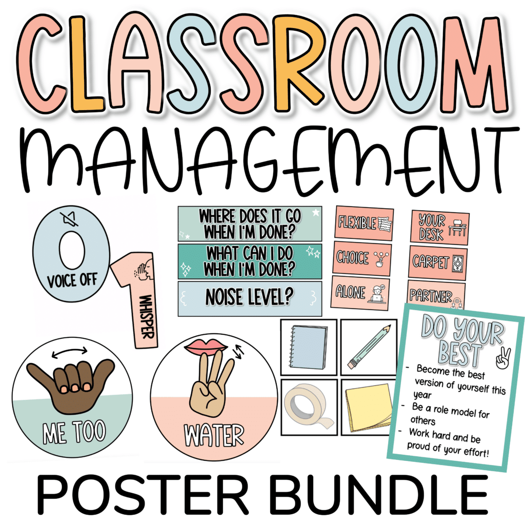 classroom management tips poster set