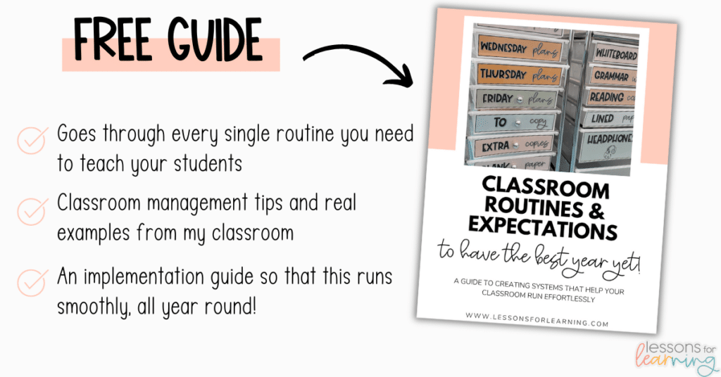 classroom set up routines and expectations guiude