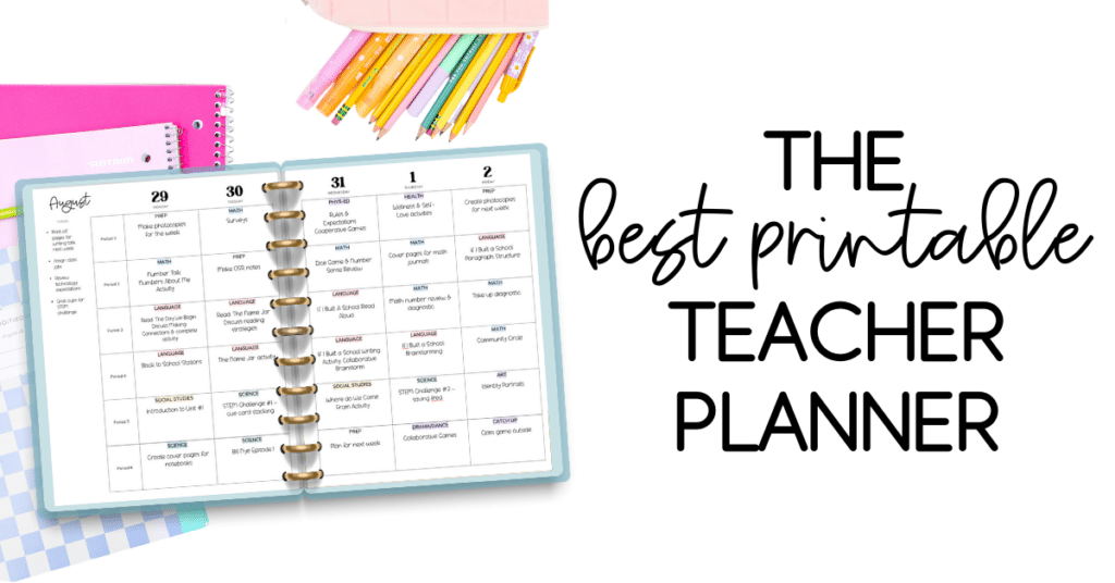 the best printable teacher planner