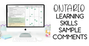 Ontario Learning Skills Sample Comments - Lessons for Learning